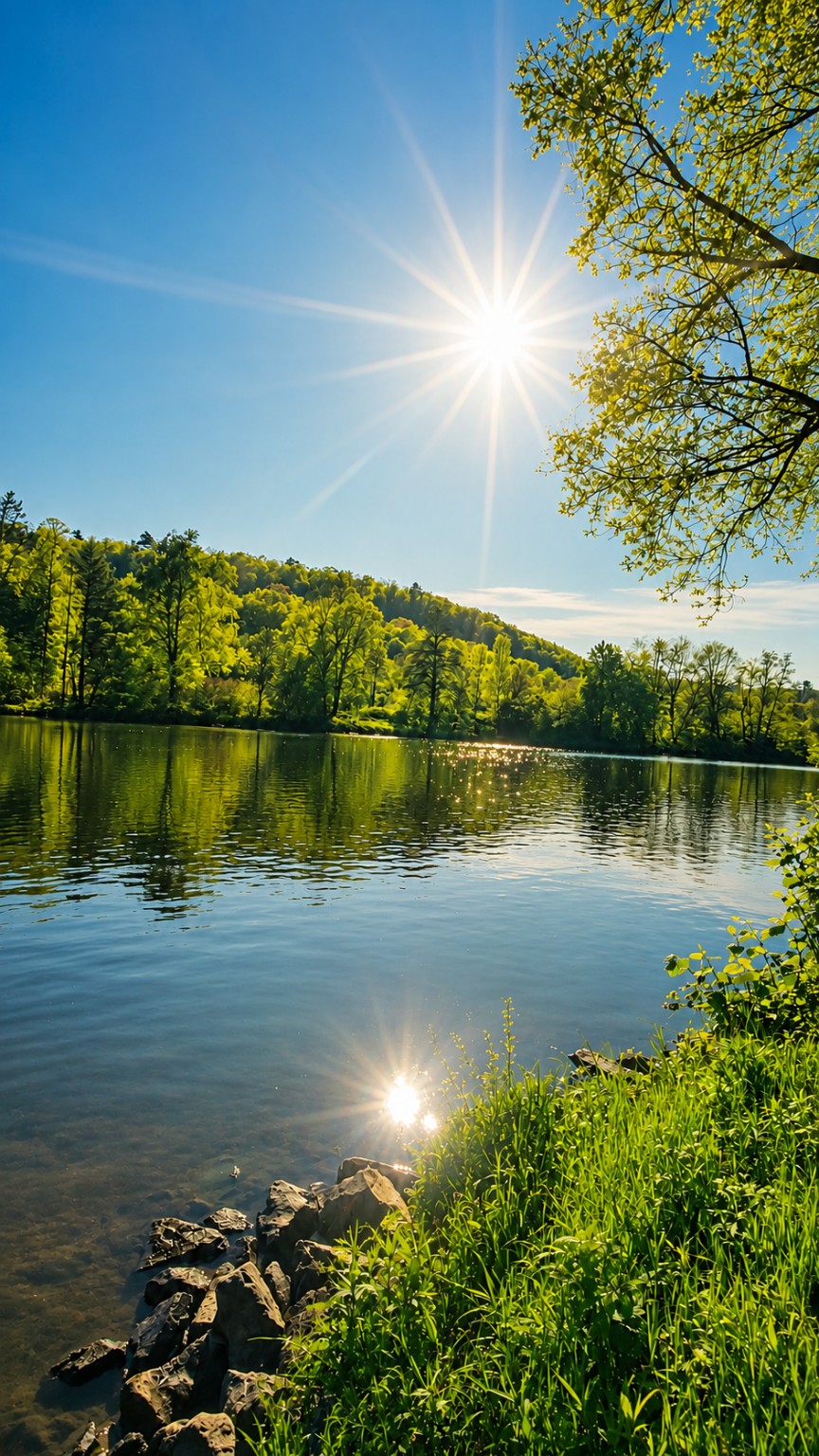 Ruhiger Moment in der Natur am See